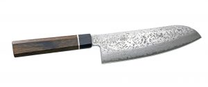 Suncraft Senzo Damascus Black Santoku 17cm